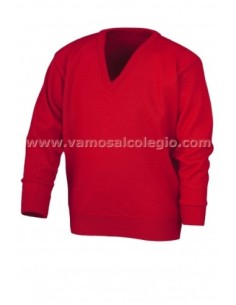 Jersey Cuello Pico ROJO 30% LANA ¡¡ARTÍCULO EN PROMOCIÓN!!