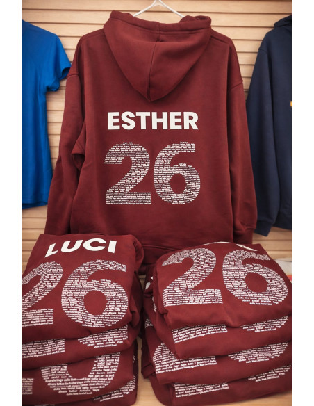 Sudadera o chaqueta personalizada con números y nombre – Graduación y despedidas